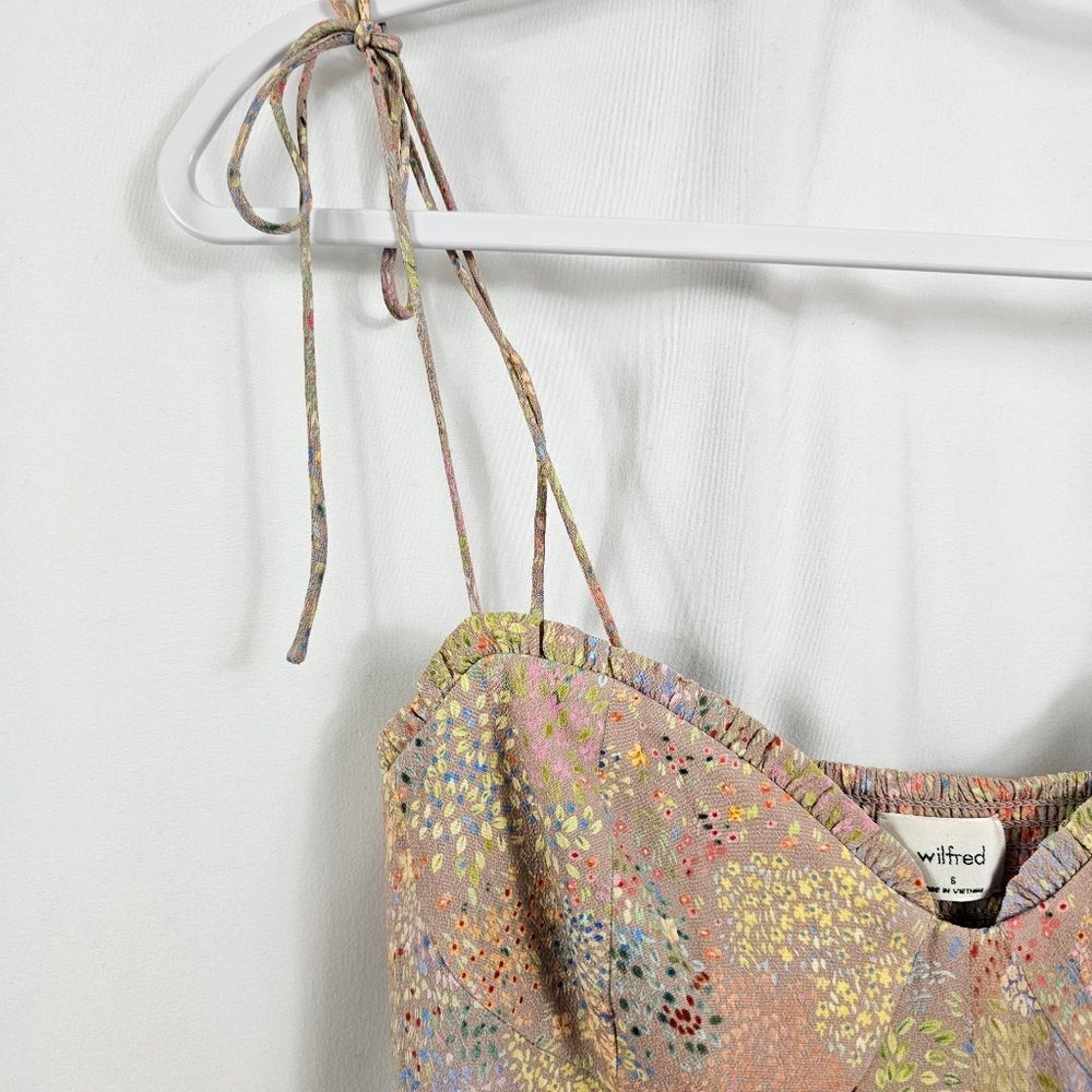 Aritzia Wilfred Fable Dress in Floral Multi Color - Size 6 - Picture 3 of 9